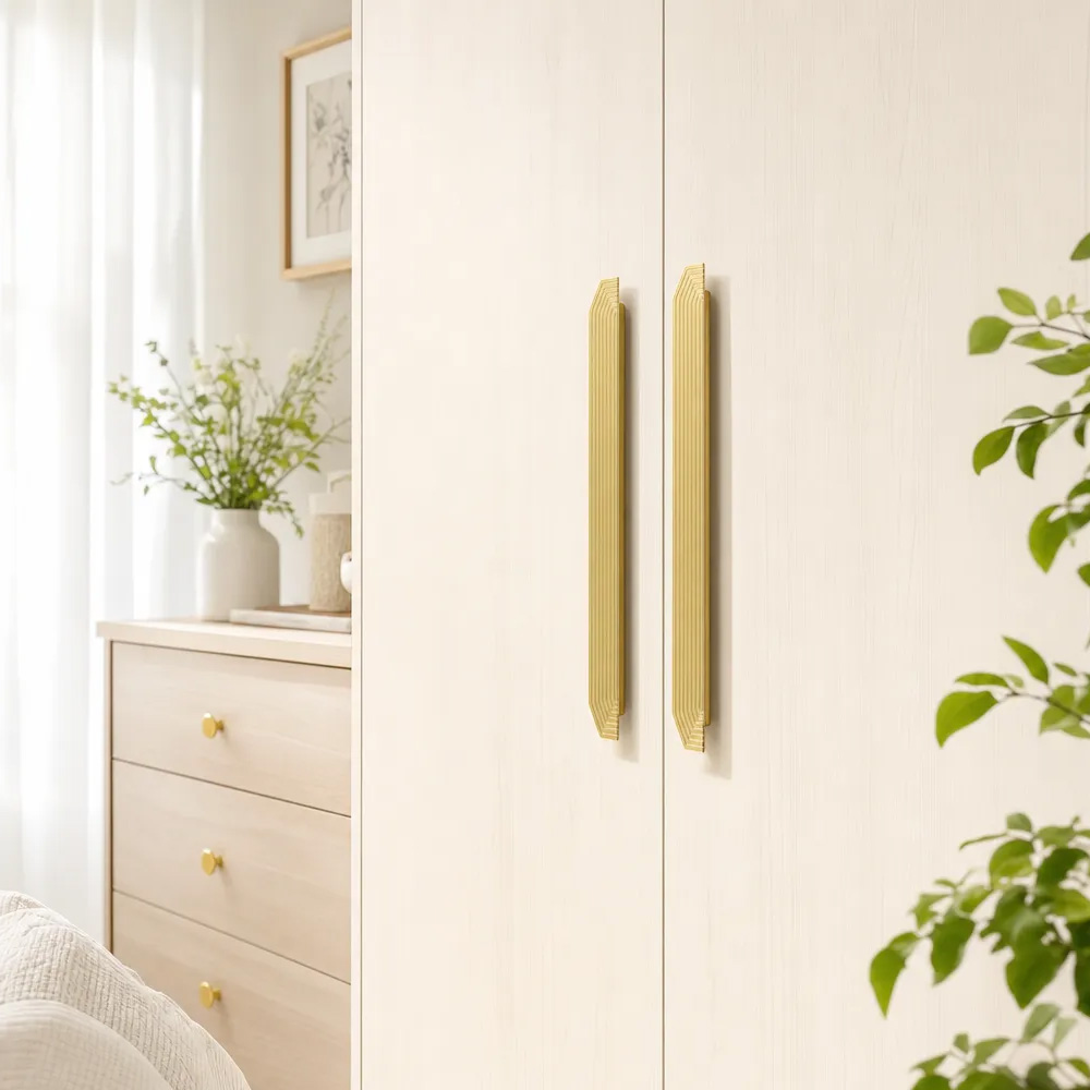 Modern Gold Aluminum Alloy Drawer Pulls for Kitchen Furniture