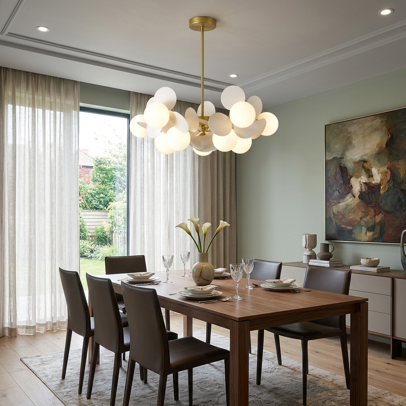 Design Multicolored Flower Branch Chandelier for Living Room