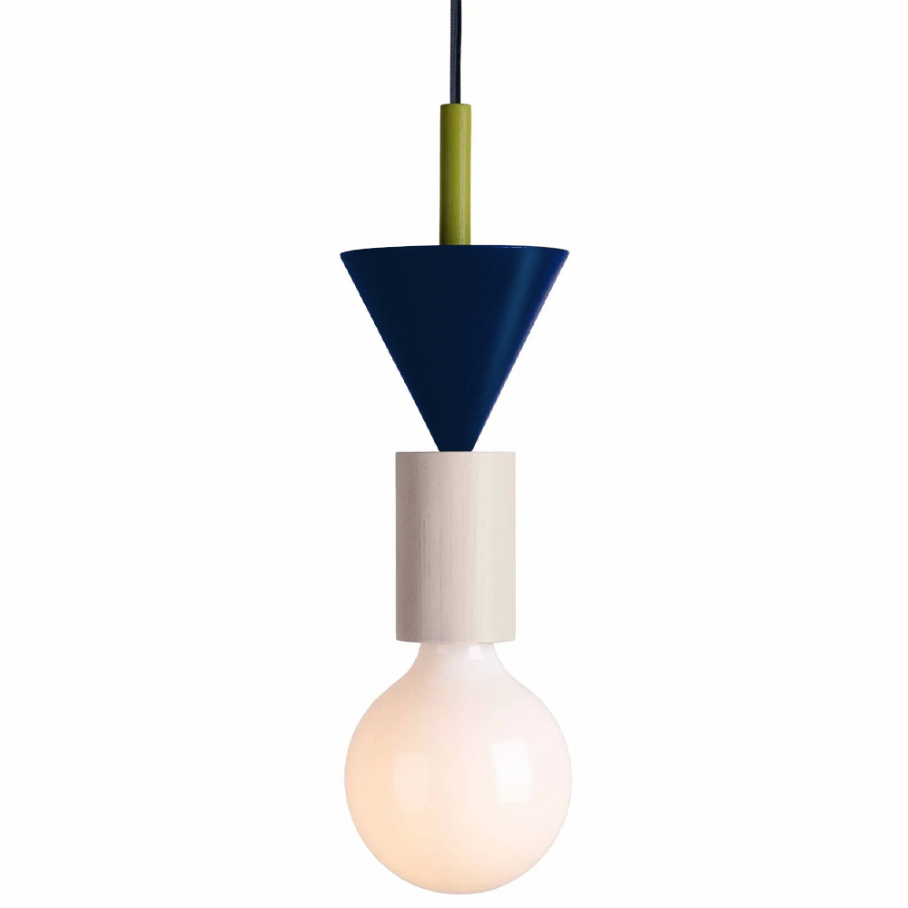 Design Colored Wood Blocks Pendant Light