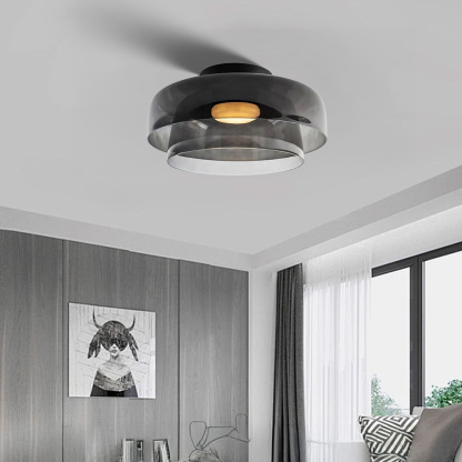 Medieval Flush Mount Glass Ceiling Lamp Design