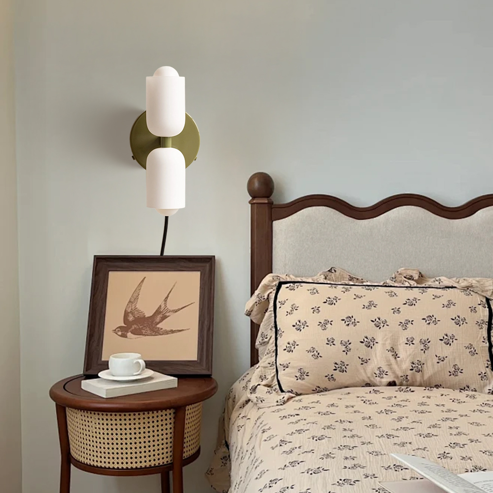 Elegant Plug-in Glass Up Down Wall Light