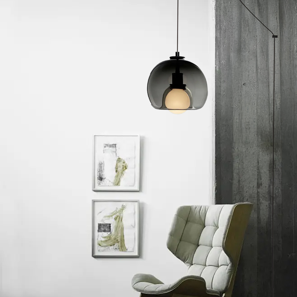 Handblown Glass Orb Pendant Light