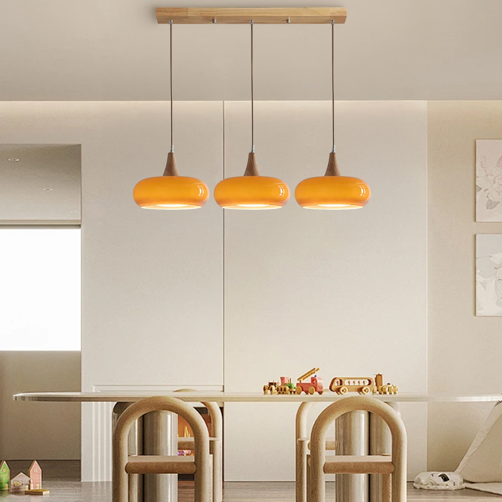 Kitchen Island Lighting Glass Pendant Light Linear Ceiling Fixture 