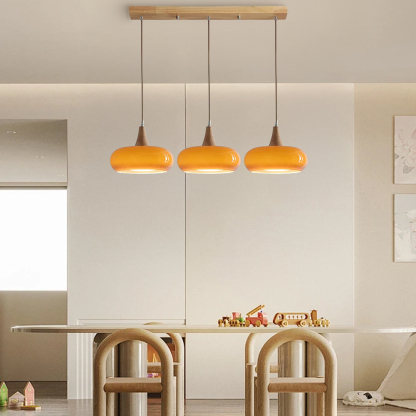 Kitchen Island Lighting Glass Pendant Light Linear Ceiling Fixture 