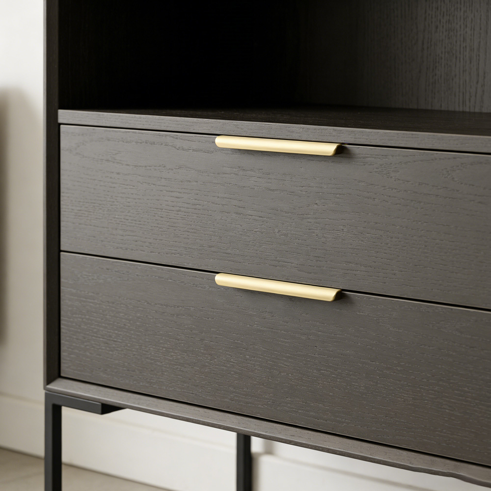 Modern Brushed Brass Gold  Edge Finger Pulls