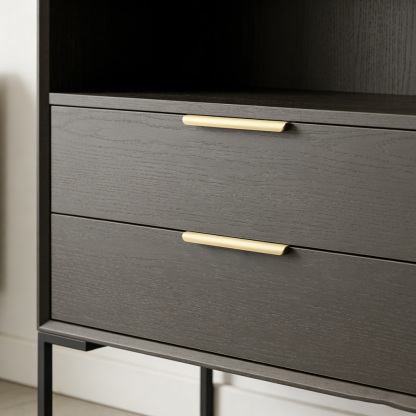 Modern Brushed Brass Gold  Edge Finger Pulls