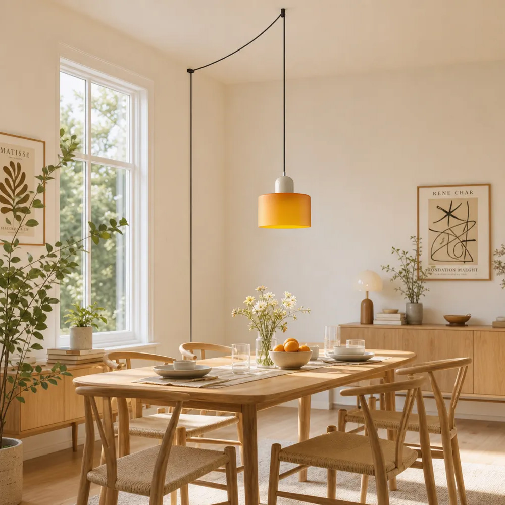 Bauhaus Plug-in Small Glass Pendant Light