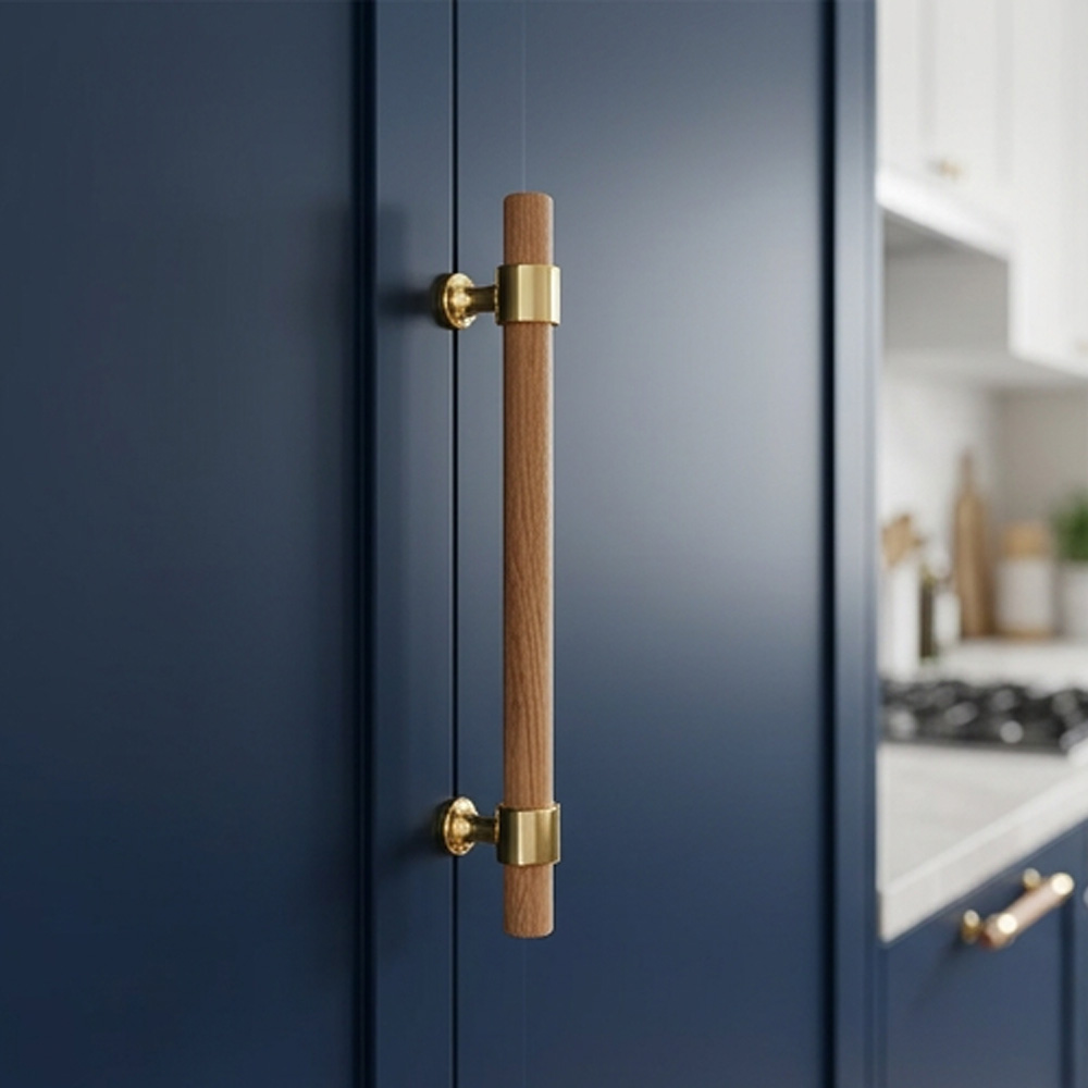 Modern Walnut Wood Decorative Drawer Pulls
