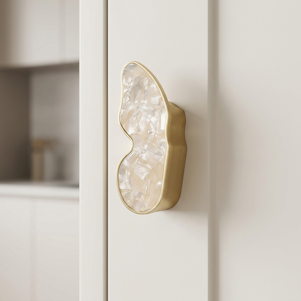 Nordic Shell Resin Butterfly Drawer Pull