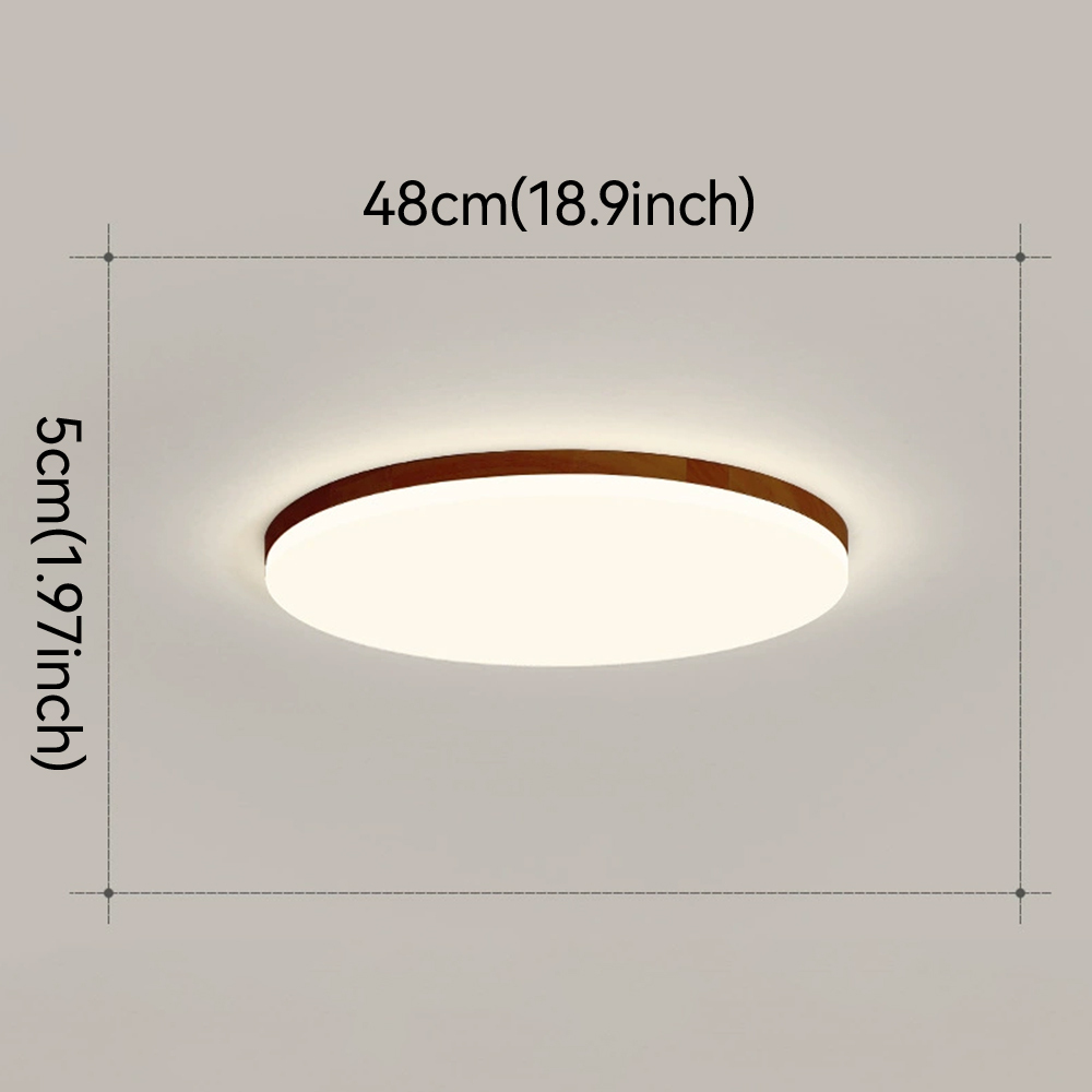 Scandinavian Wooden LED Square Flush Mount Ceiling Light 