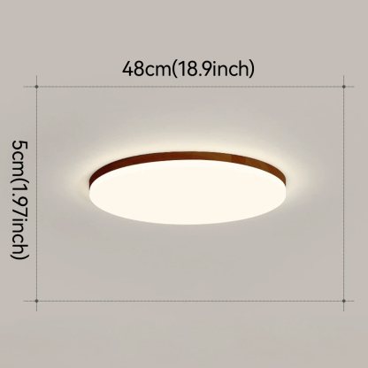 Scandinavian Wooden LED Square Flush Mount Ceiling Light 