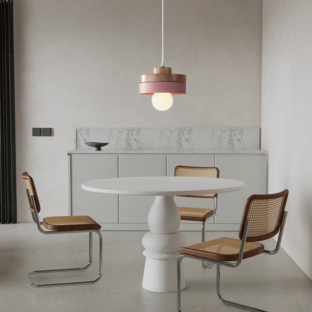 Medieval Plug-in Solid Wood Pendant Hanging Light