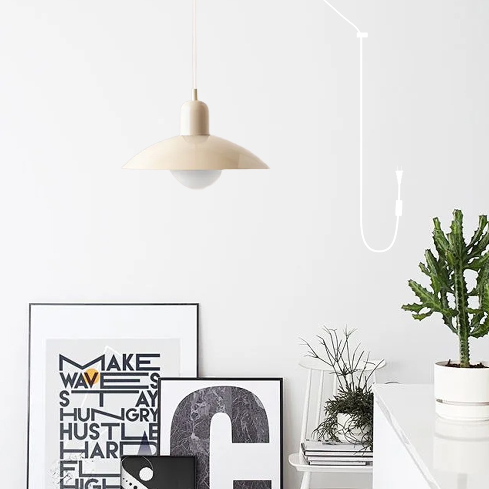 Plug-in Bauhaus Pendant Light | Mid Century Dining Room Hang