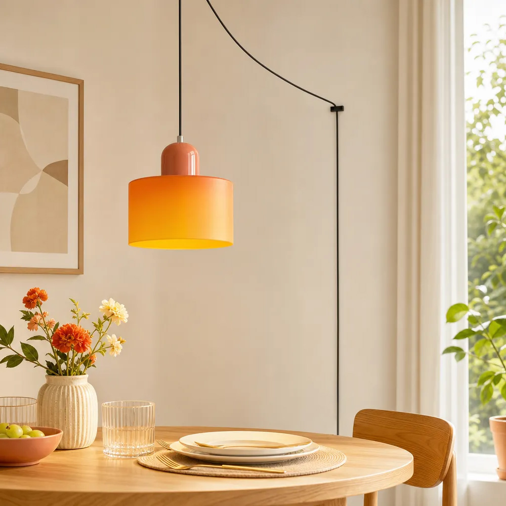 Bauhaus Plug-in Small Glass Pendant Light
