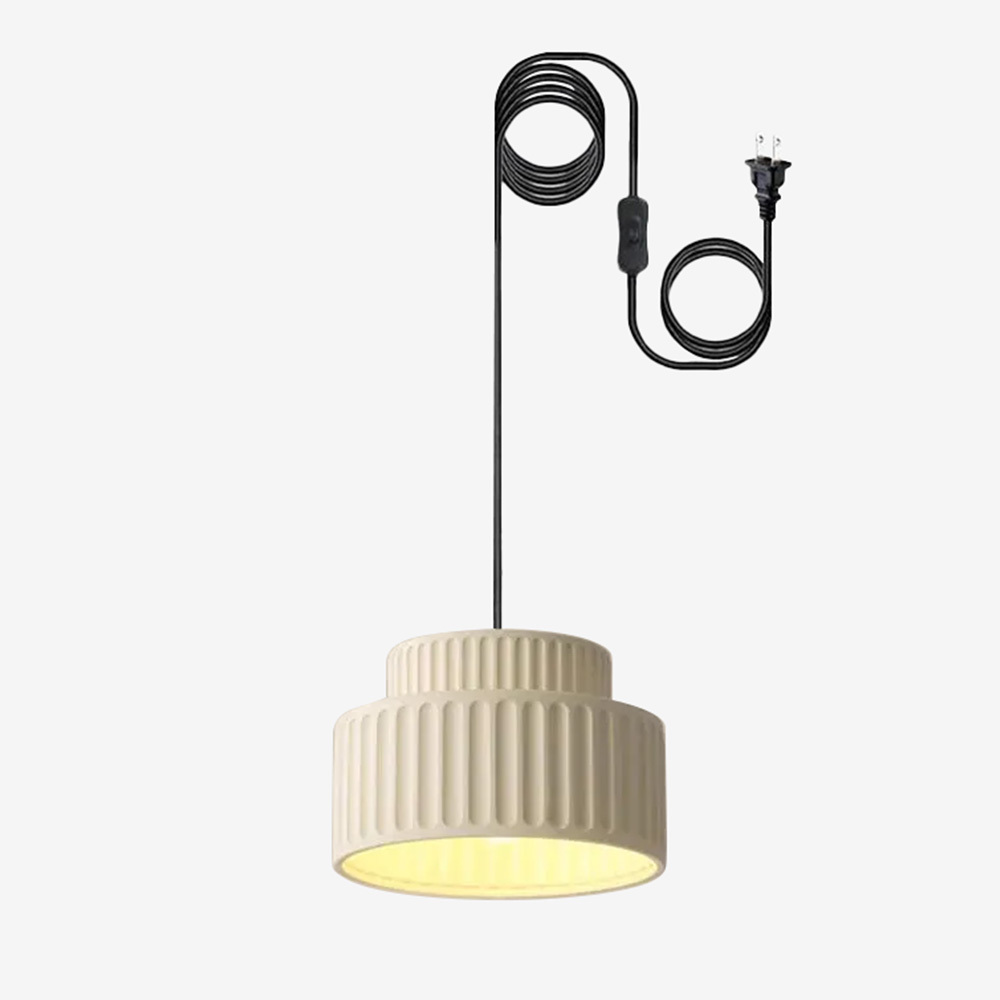 Wabi Sabi Plug-in Cream Dining Room Pendant Light
