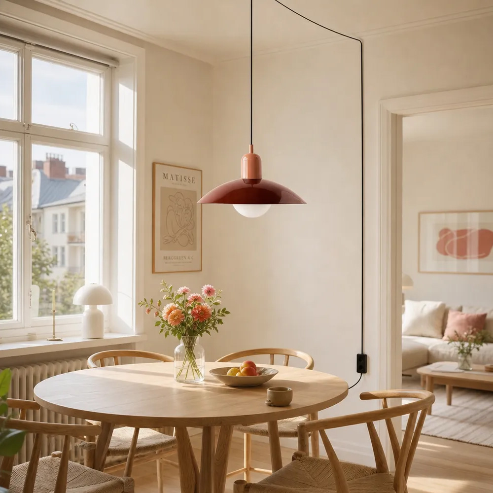 Mid Century Plug-in Bauhaus Dining Room Pendant Light