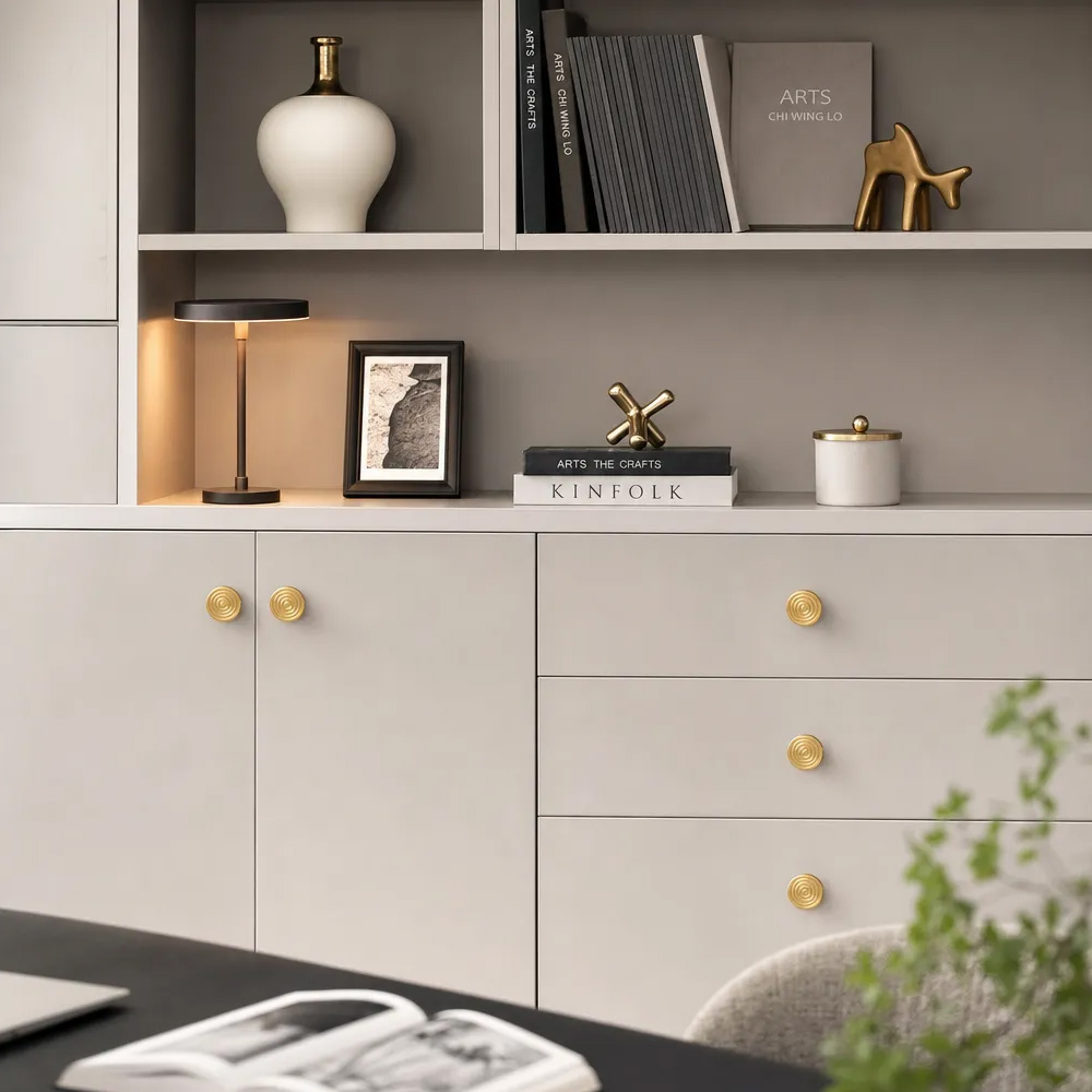 Modern Gold Aluminum Alloy Drawer Pulls for Kitchen Furniture