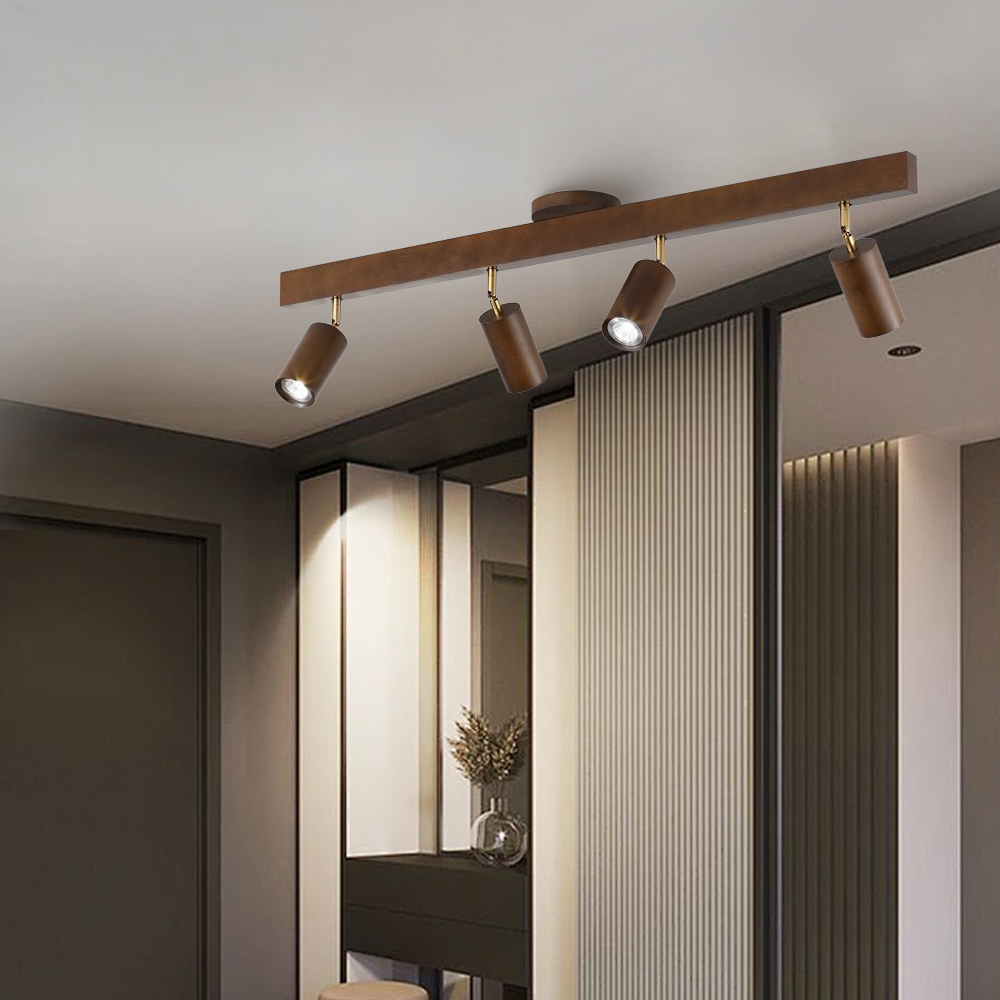 Japanese Minimalist Solid Wood Spotlight for TV Accent Wall