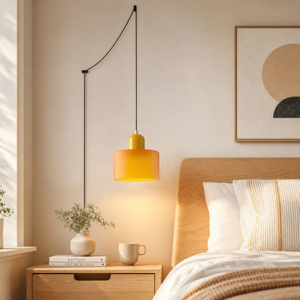 Bauhaus Plug-in Small Glass Pendant Light