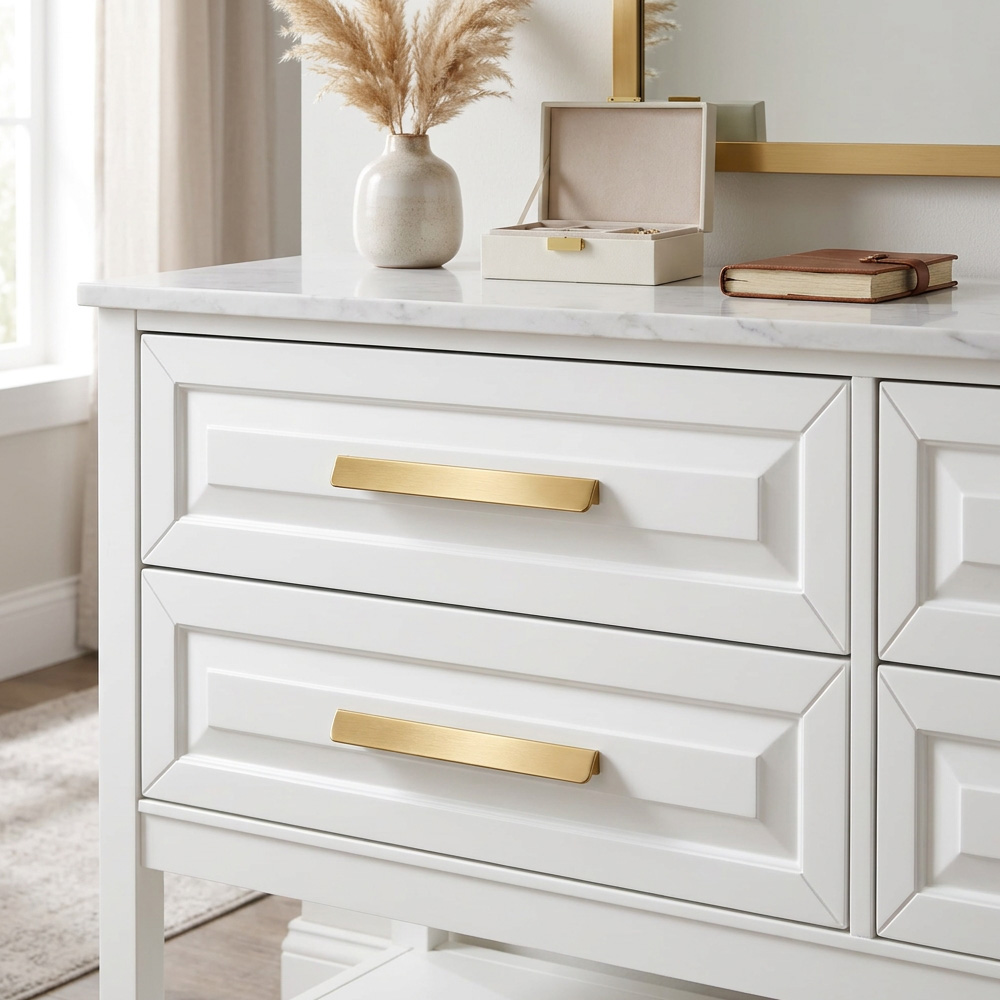 Modern Classic Gold Brass kitchen Drawer Pulls