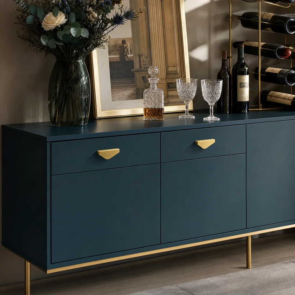 Modern Gold Aluminum Alloy Drawer Pulls for Kitchen Furniture