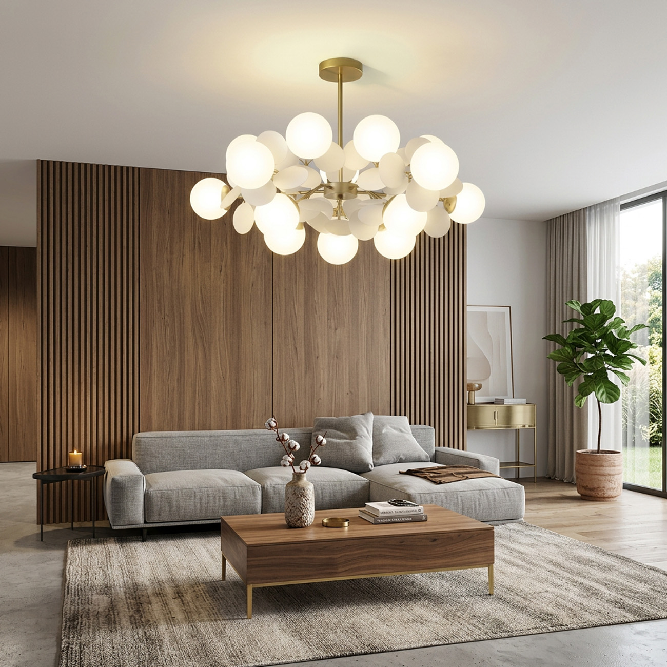 Design Multicolored Flower Branch Chandelier for Living Room