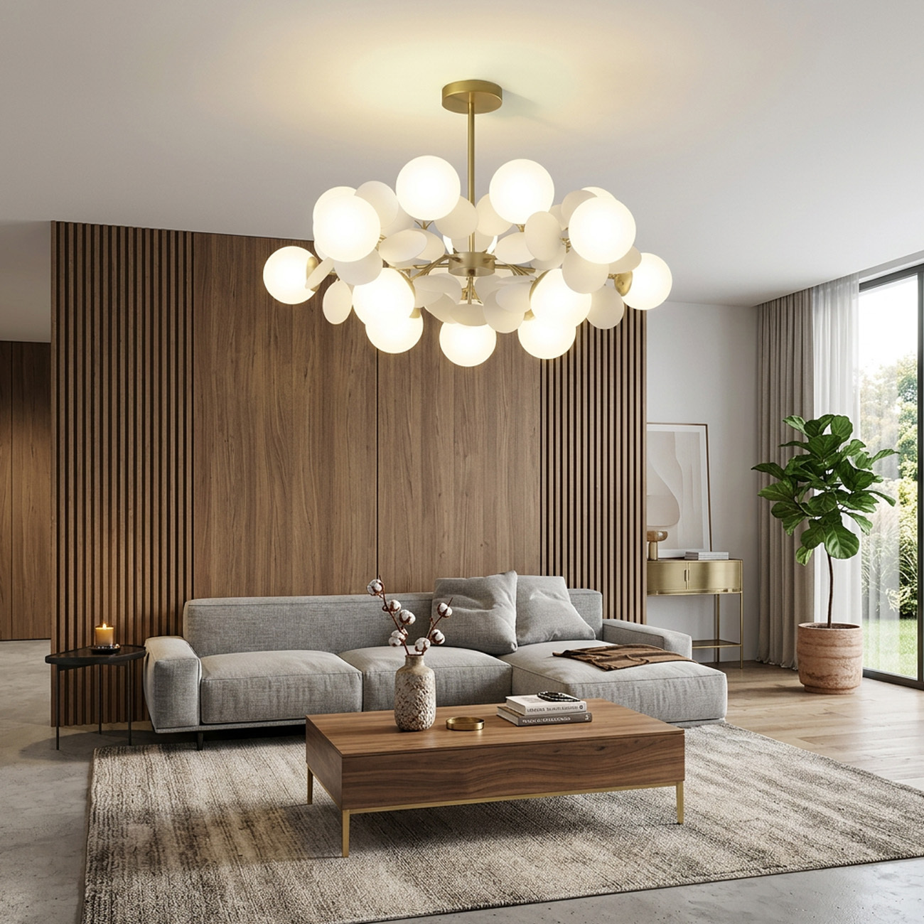 Design Multicolored Flower Branch Chandelier for Living Room