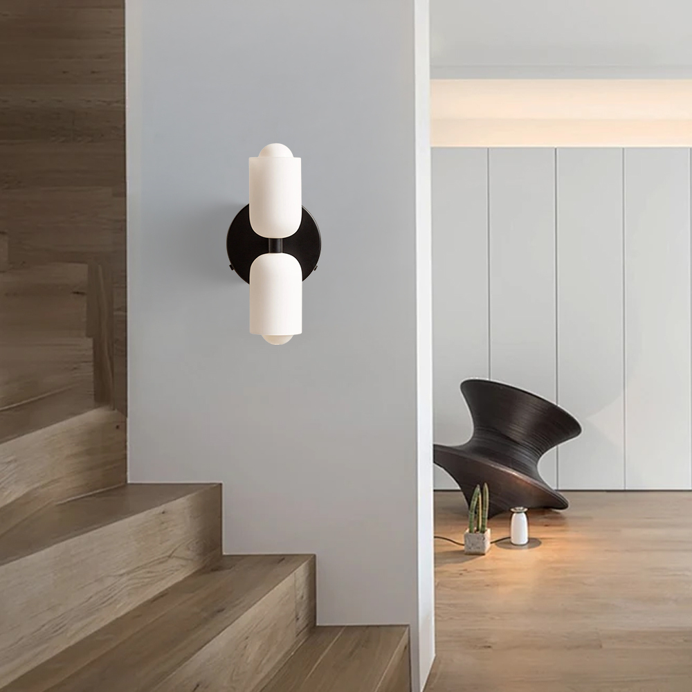 Modern Up Down Glass  Wall Light