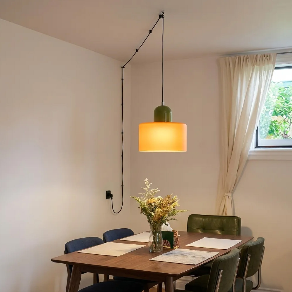 Bauhaus Plug-in Small Glass Pendant Light