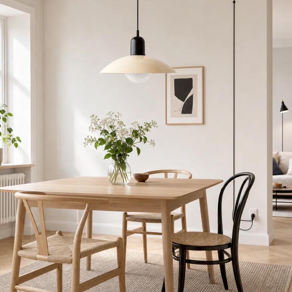 Mid Century Plug-in Bauhaus Dining Room Pendant Light