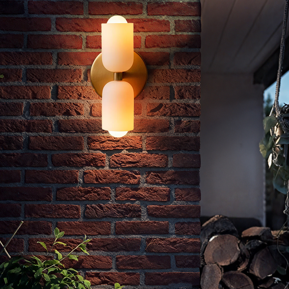 Modern Up Down Glass  Wall Light