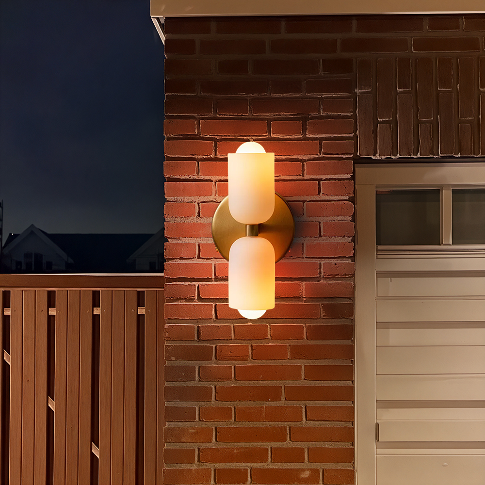 Modern Up Down Glass  Wall Light