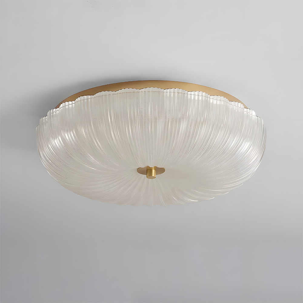 Nordic Luxury Pumpkin Glass LED Ceiling Lamp