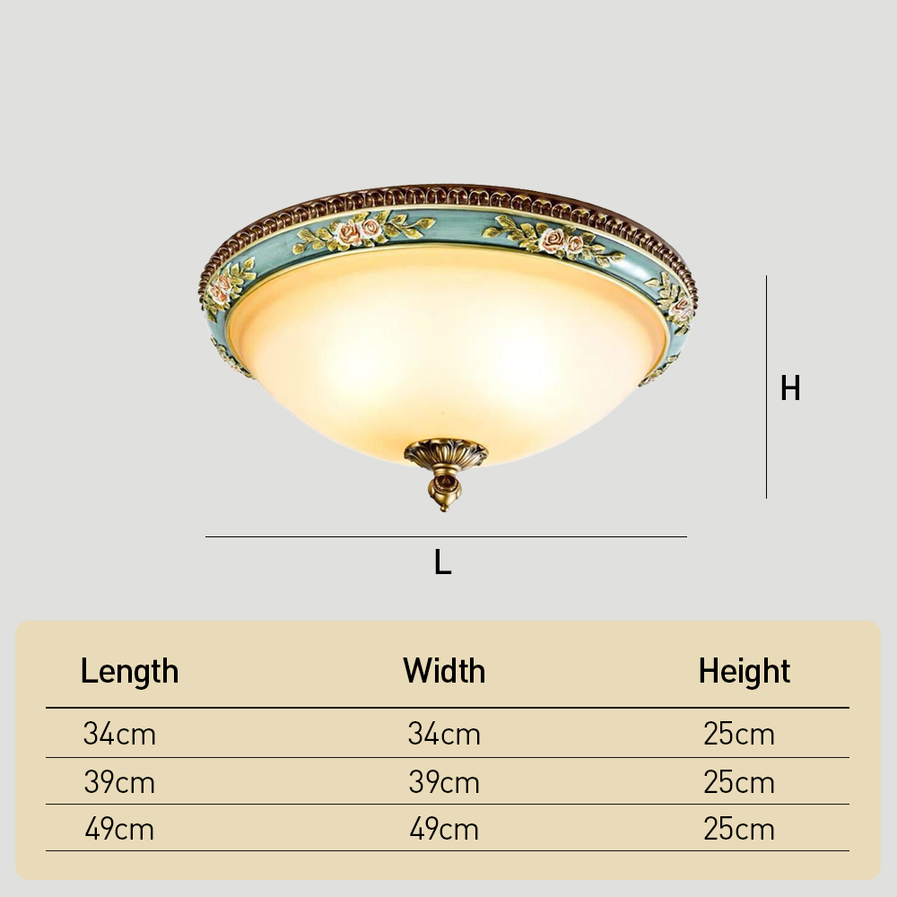  Vintage Master Bedrooms 3-Light Ceiling Light