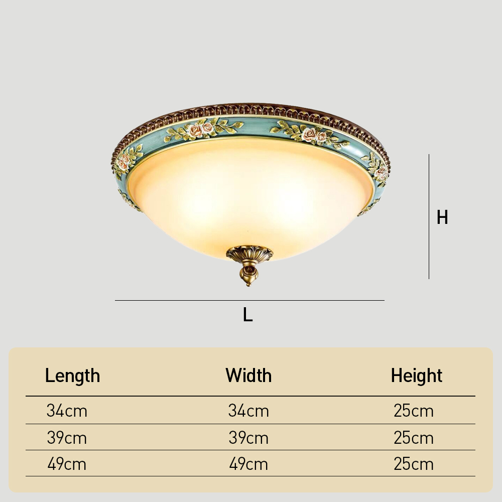  Vintage Master Bedrooms 3-Light Ceiling Light