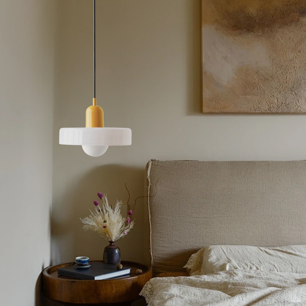 Set of 2 Modern Bauhaus Glass Pendant Light