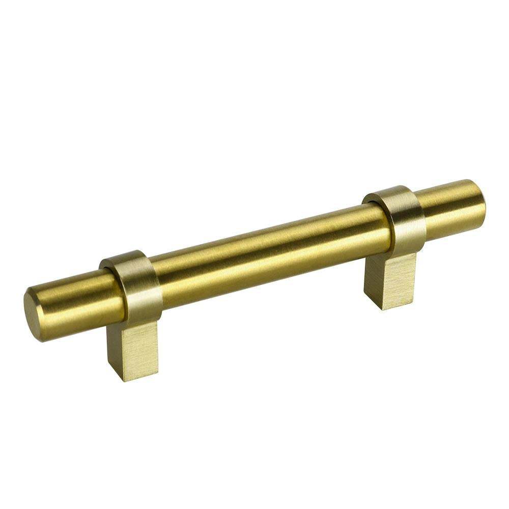 1 Pack Brushed Gold Cabinet Pulls Brushed Brass Drawer Pulls (LST16GD) -Homdiy