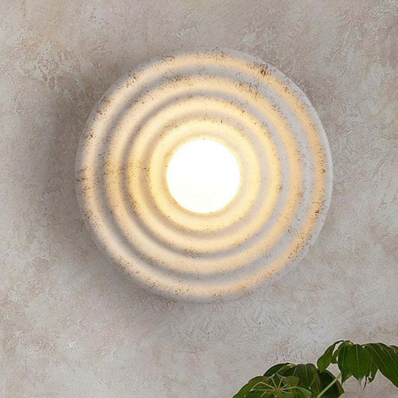 Wabi-sabi Round Circle Indoor Wall Lamp -Homdiy