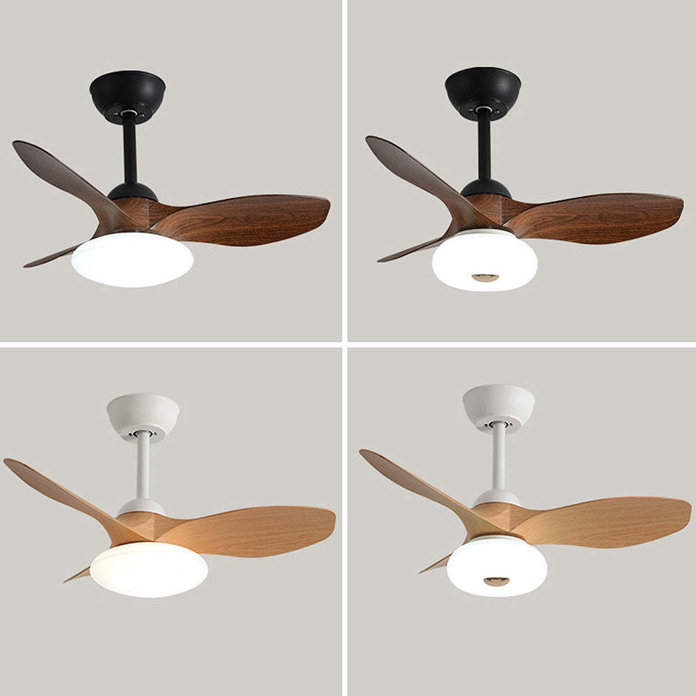 Nordic Simple Stylish Bedroom Flush Ceiling Fan With LED Light -Homdiy