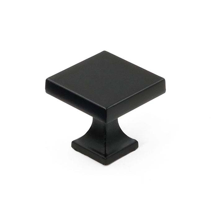 5 Pack Matte Black Cabinet Knobs Solid Square Knobs for Dresser Drawers (LS6785BK) -Homdiy