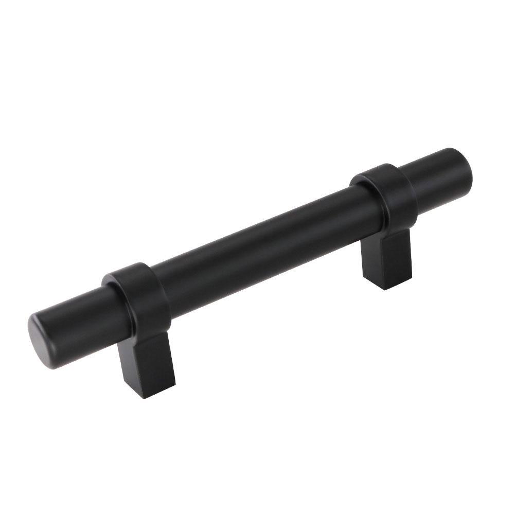 5 Pack Black Kitchen Cabinet Door Hardware Stainless Steel Cabinet Handles(LST16BK) -Homdiy