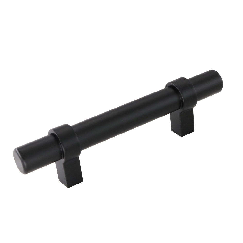 12 Pack Flat Black Kitchen Hardware Cupboard Handles And Pulls(LST16BK) -Homdiy