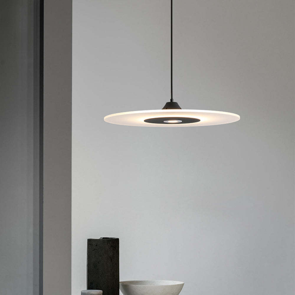 Modern Round LED Black Pendant Light For Dining Table -Homdiy