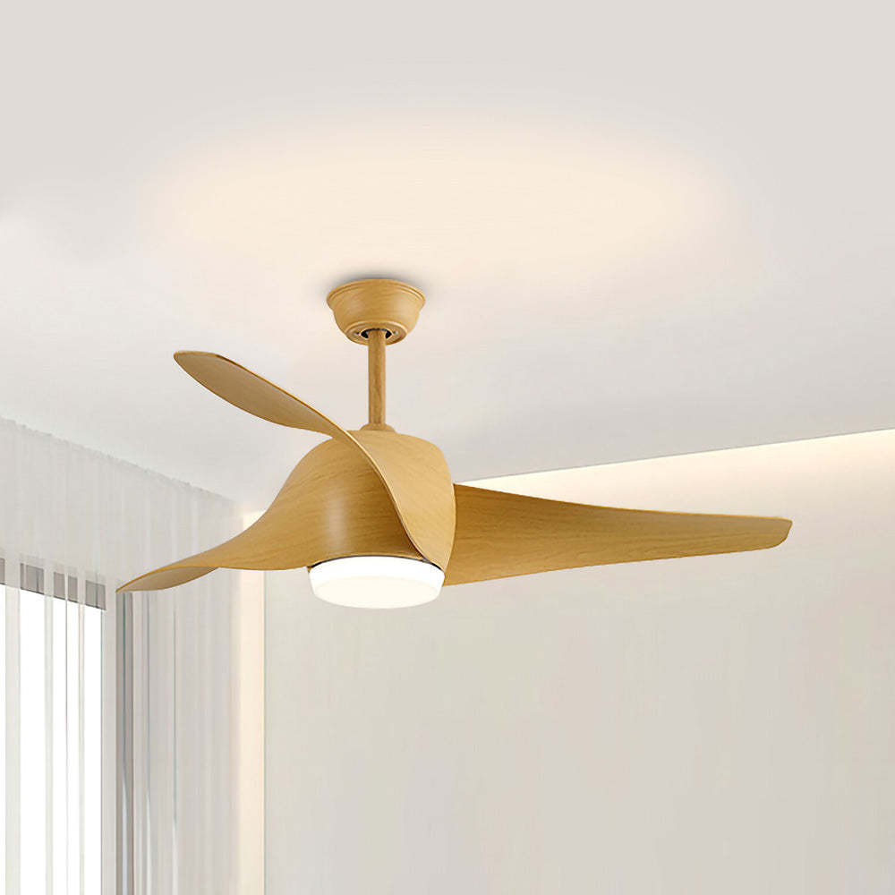 Modern Simple Flush Living Room Ceiling Fan With LED Light And Remote -Homdiy