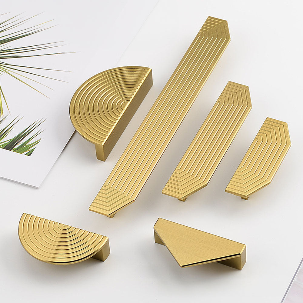 Unique Modern Semi-Circular Gold Kitchen Cabinet Door Handle