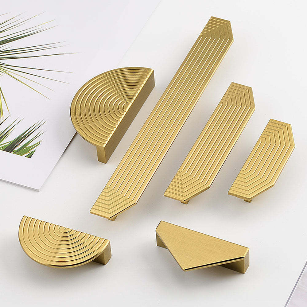 Unique Modern Semi-Circular Gold Kitchen Cabinet Door Handle