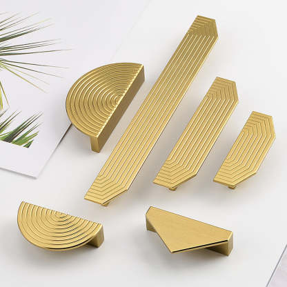 Unique Modern Semi-Circular Gold Kitchen Cabinet Door Handle