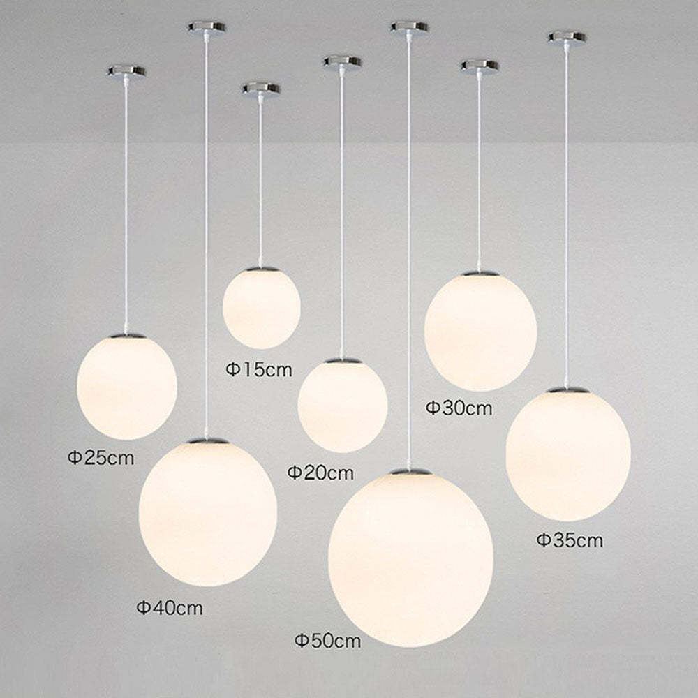 Minimalist Stylish White Ball Pendant Light -Homdiy