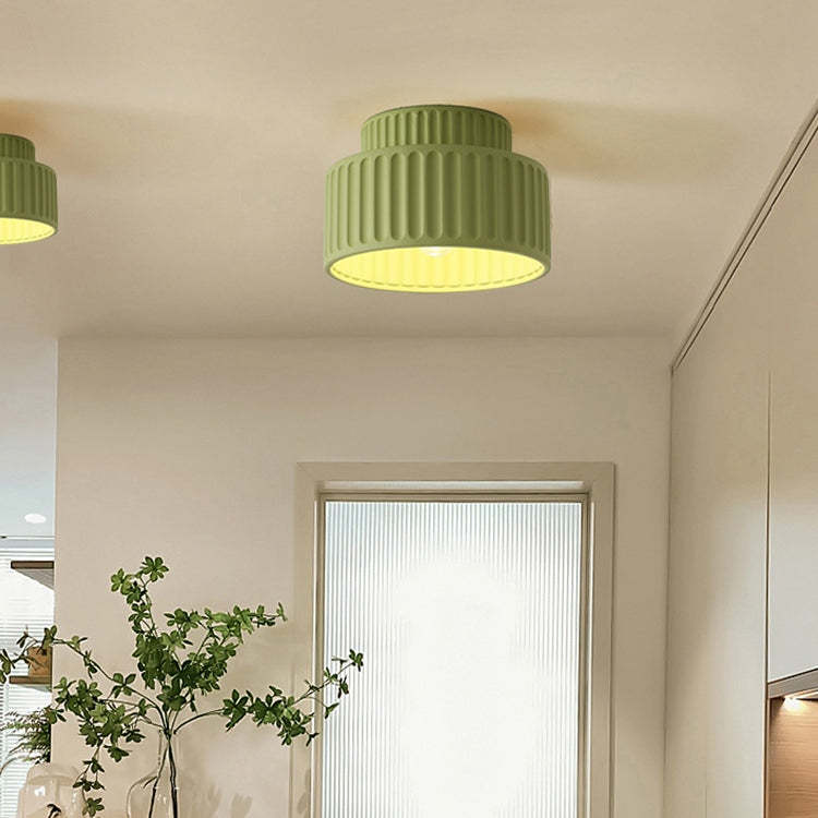 Retro Green Resin Flush Mount Ceiling Light -Homdiy