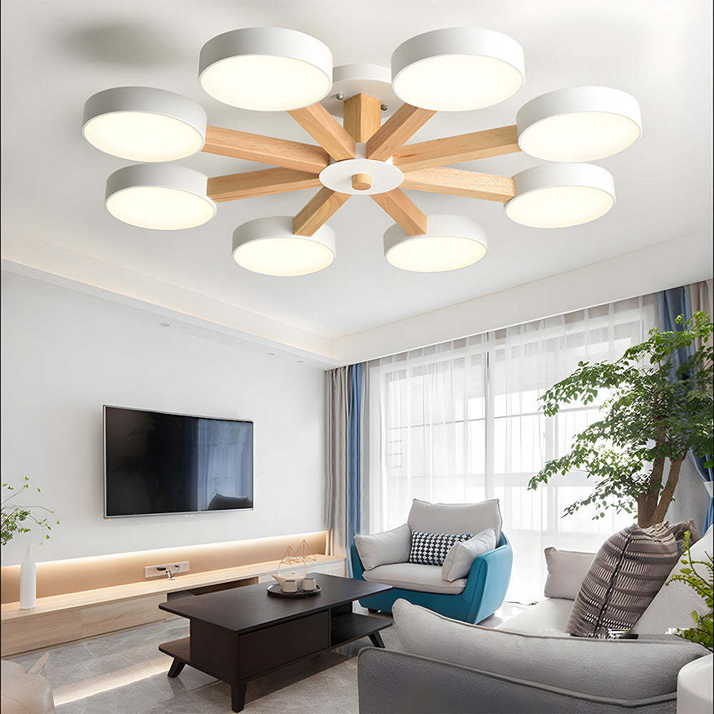 Nordic Multi-Ring LED Ceiling Light for Living Room